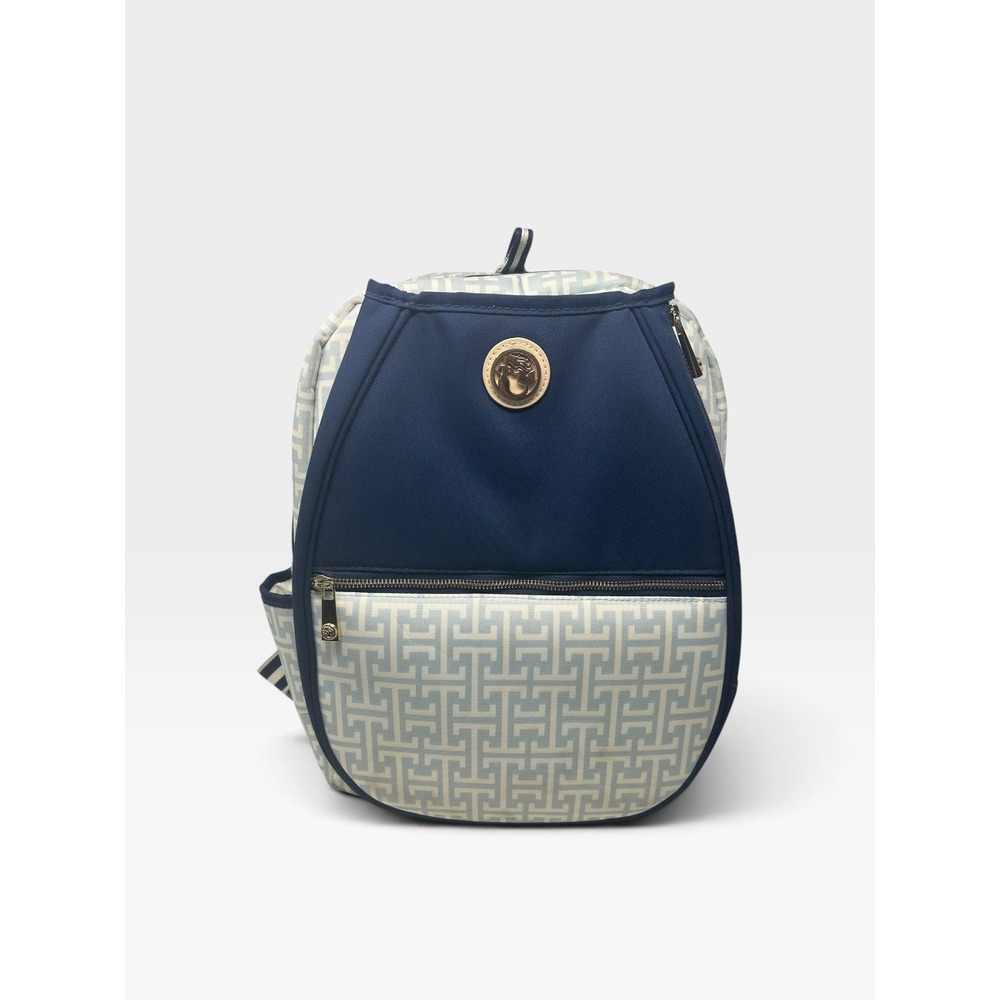 Mark & Graham x Spartina 449 Navy Monogram Backpack Gold Mermaid Logo Bag